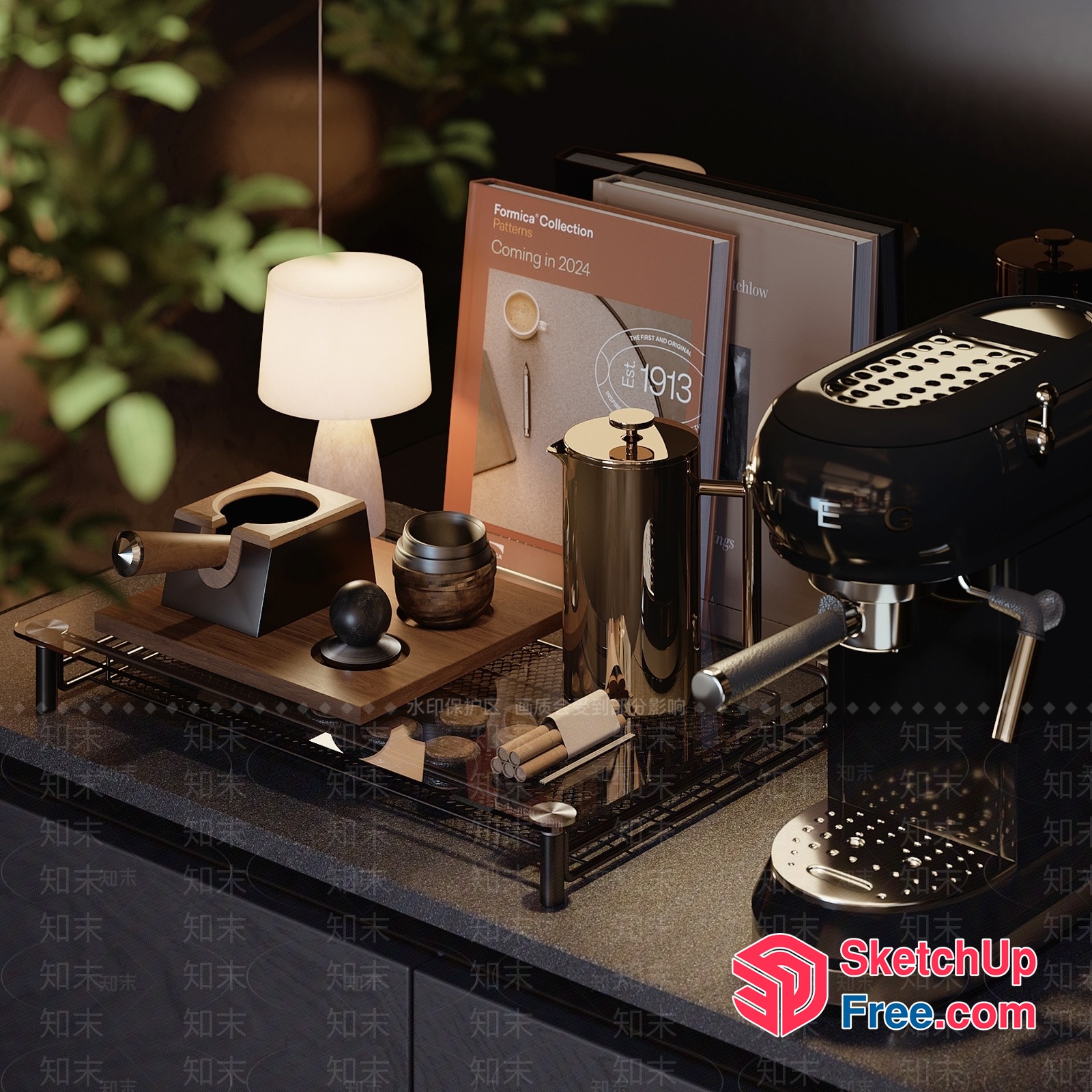 Coffee Shop Interior 3D SketchUp File