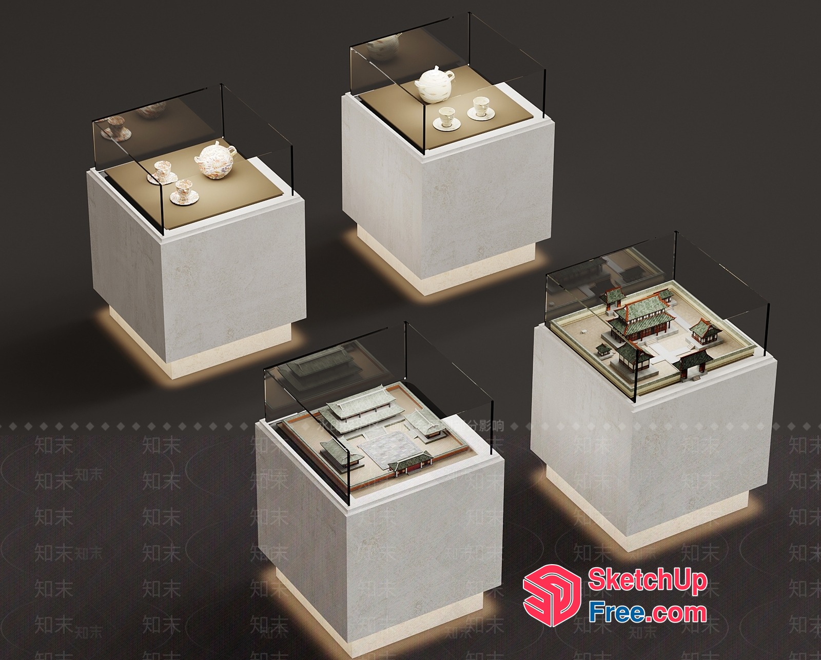 Ancient Chinese Architecture Models 3D SketchUp File