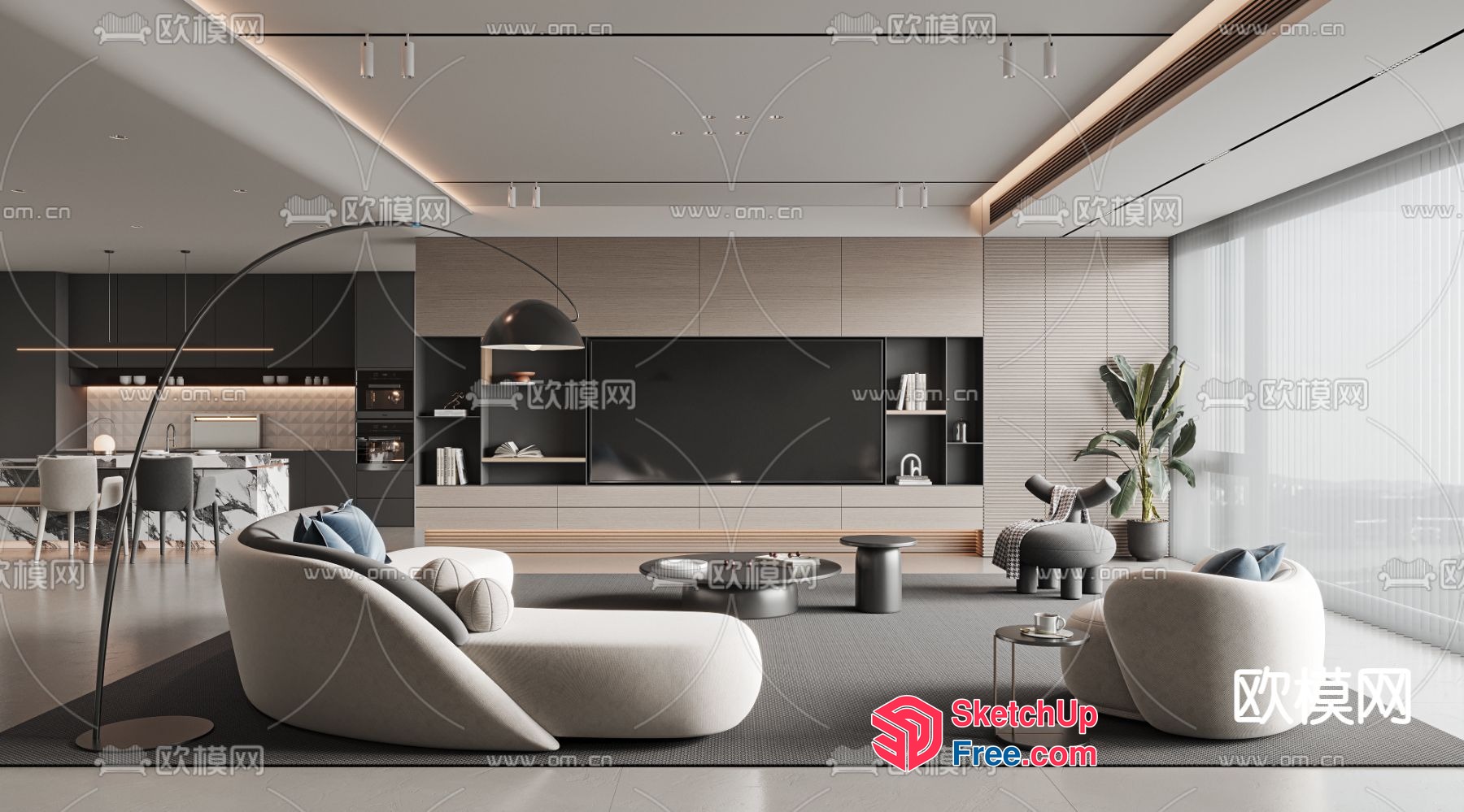 Modern Minimalist Interior 3D SketchUp File