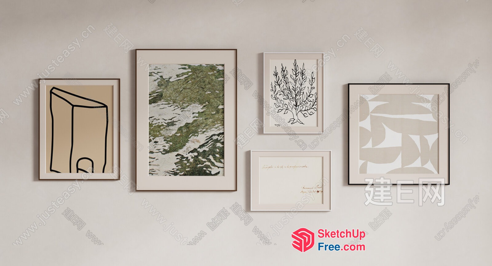 Elegant Minimalist Artwork Collection 3D SketchUp File
