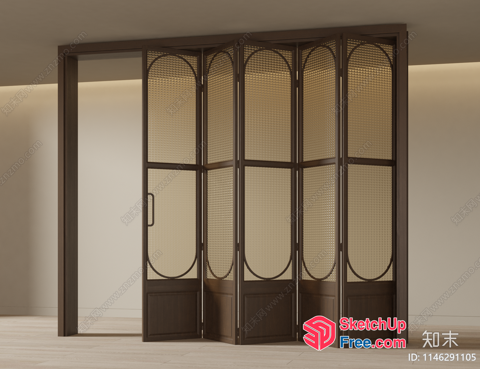 Partition Screen In A Modern Room 3D SketchUp File