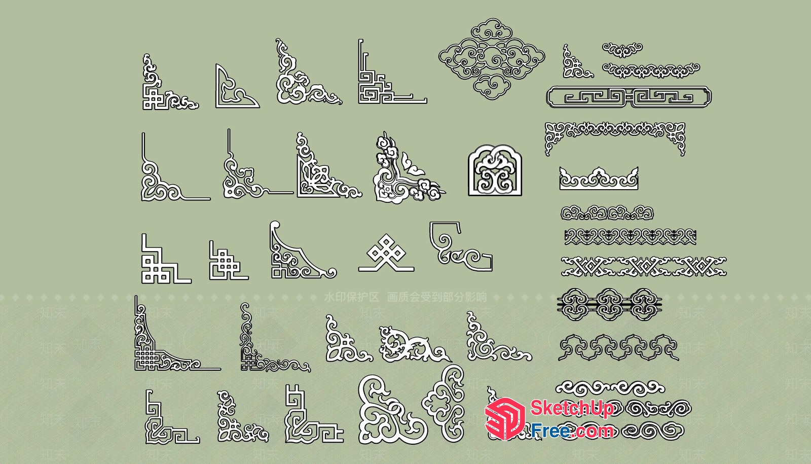 Intricate Geometric Patterned Designs 3D SketchUp File