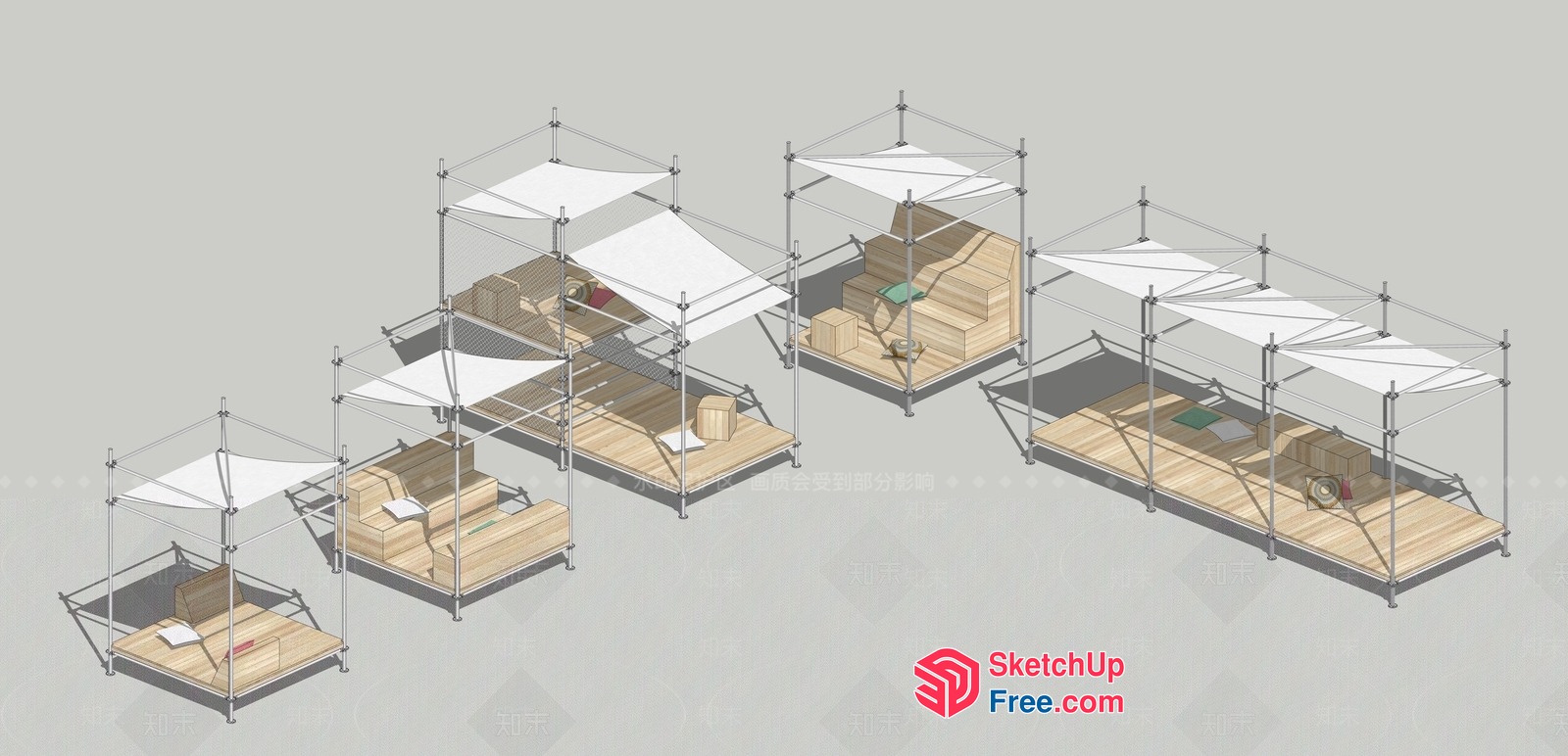 Modern Minimalist Homestay Villa Collection 3D SketchUp File