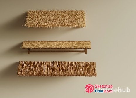 Decorative Shelf With Natural Materials 3D SketchUp File