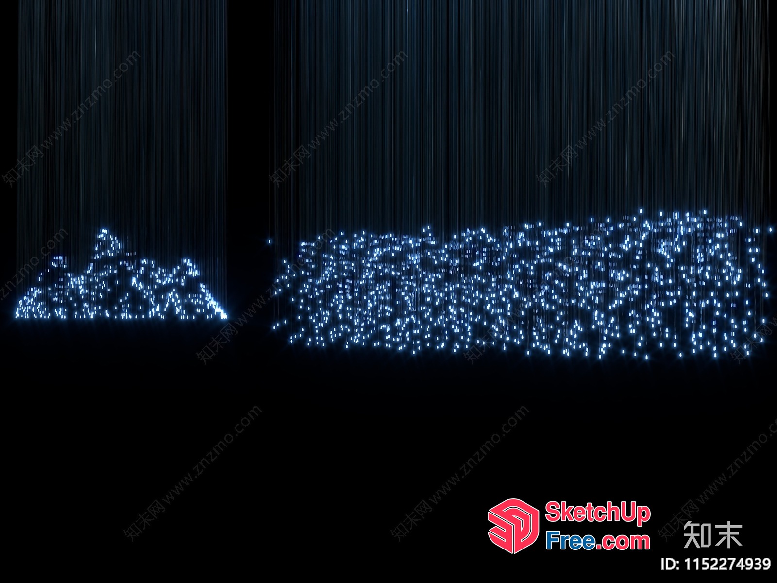 Sparkling Waterfall Interior 3D SketchUp File