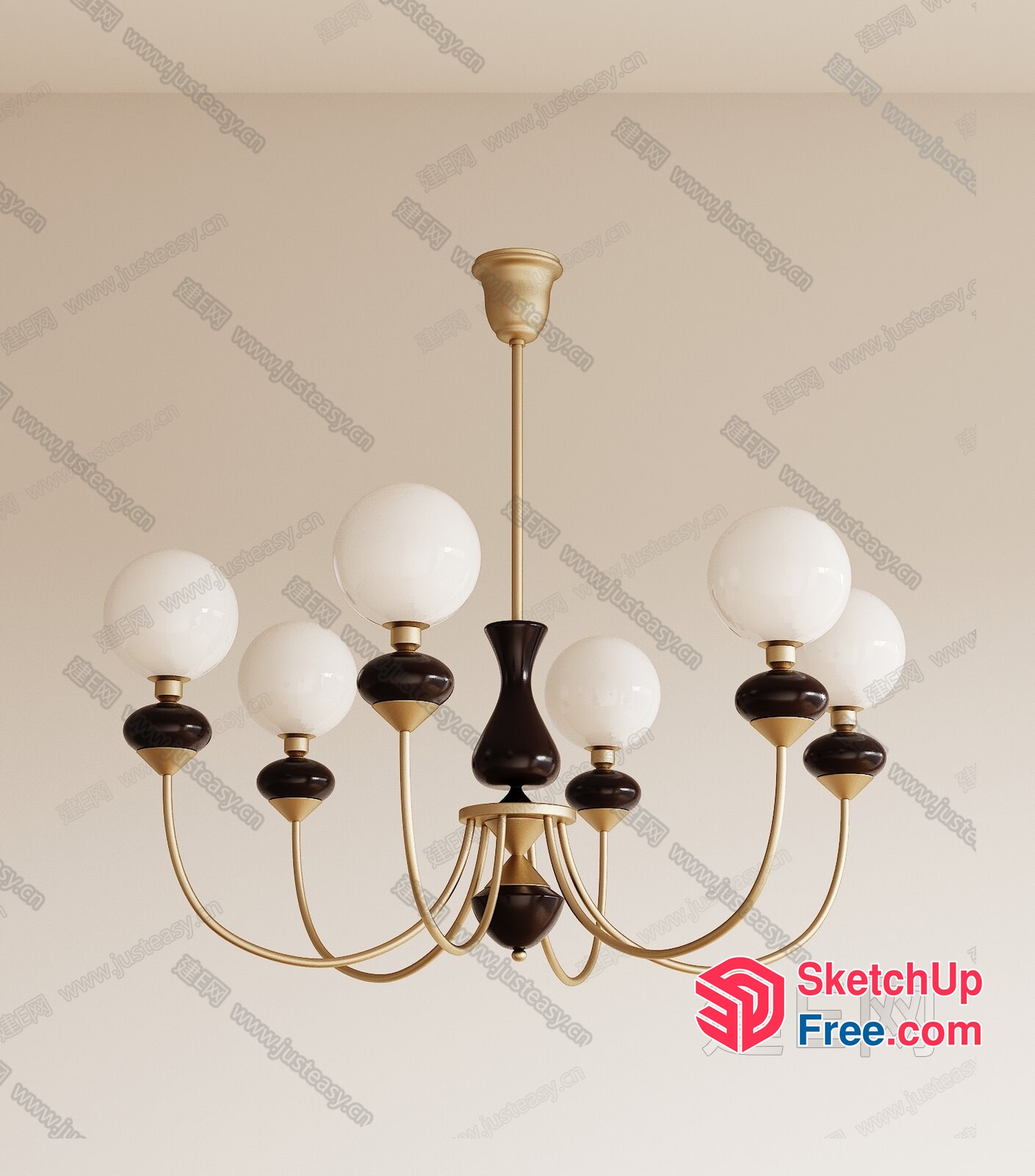 Elegant And Sophisticated Lighting Fixture 3D SketchUp File