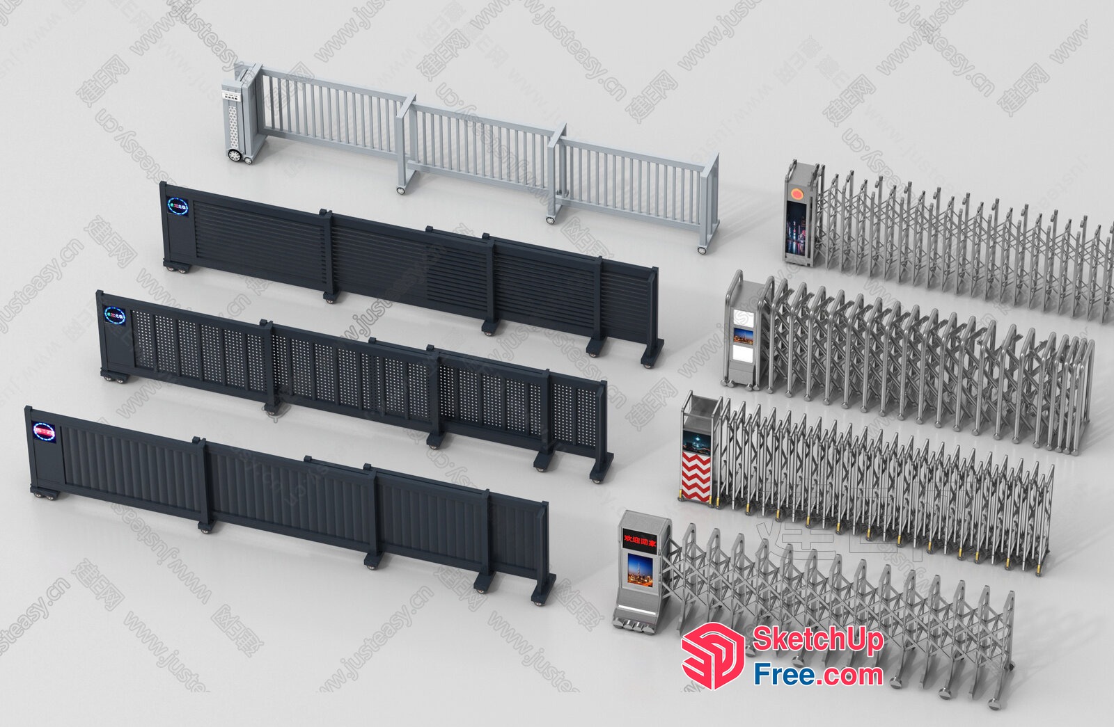 Security Barrier And Access Control Systems 3D SketchUp File