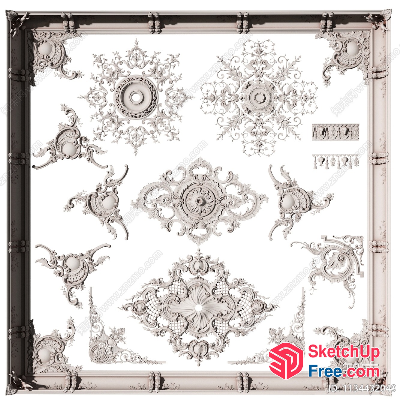 Ornate Ceiling Decorations 3D SketchUp File