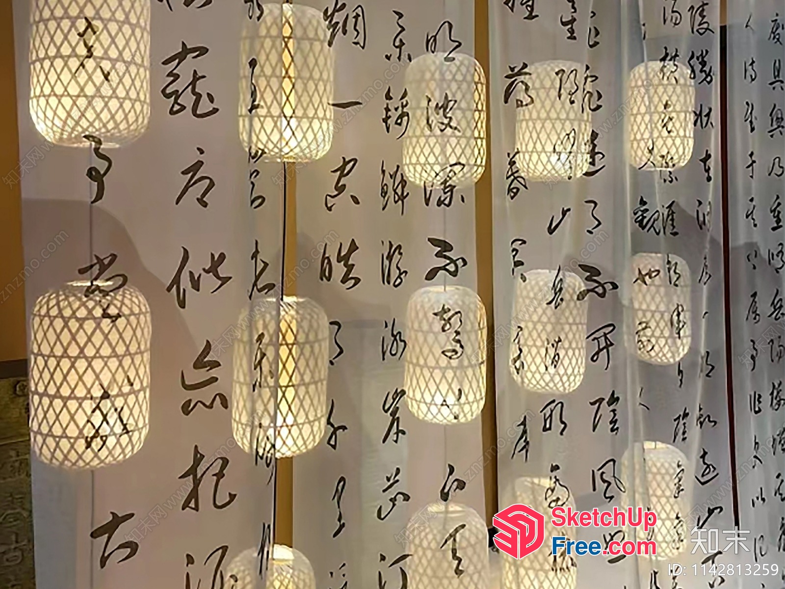 Asian-Inspired Decorative Lanterns 3D SketchUp File
