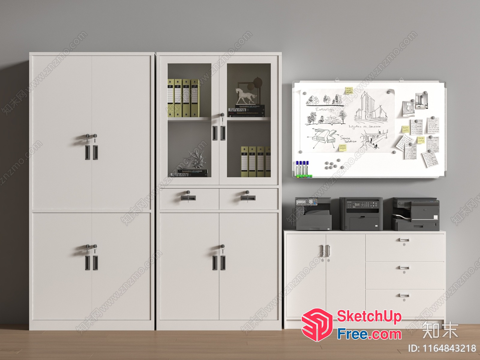 Modern Office Furniture And Decor Collection 3D SketchUp File
