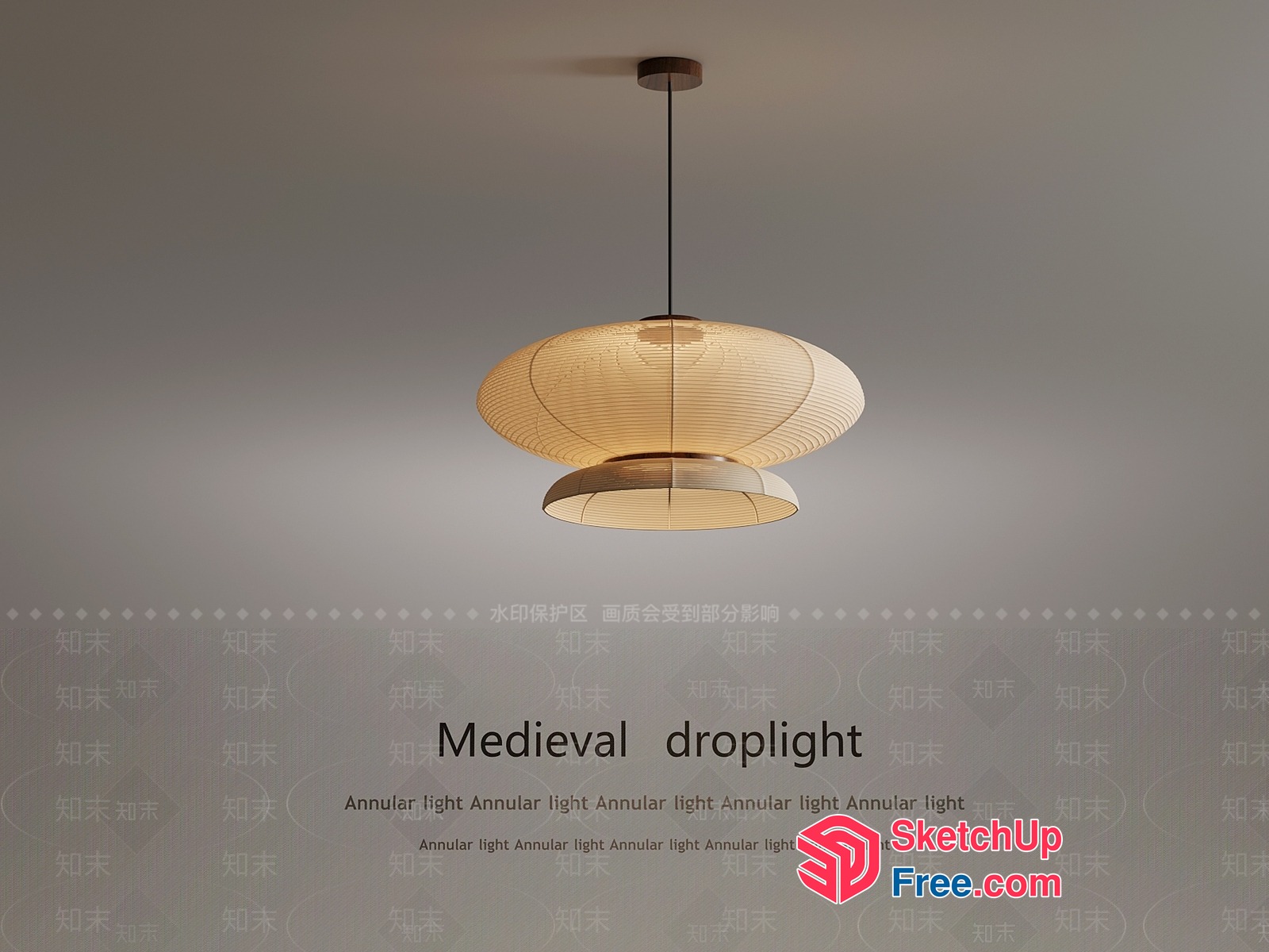 Medieval Droplight Illumination Fixture 3D SketchUp File