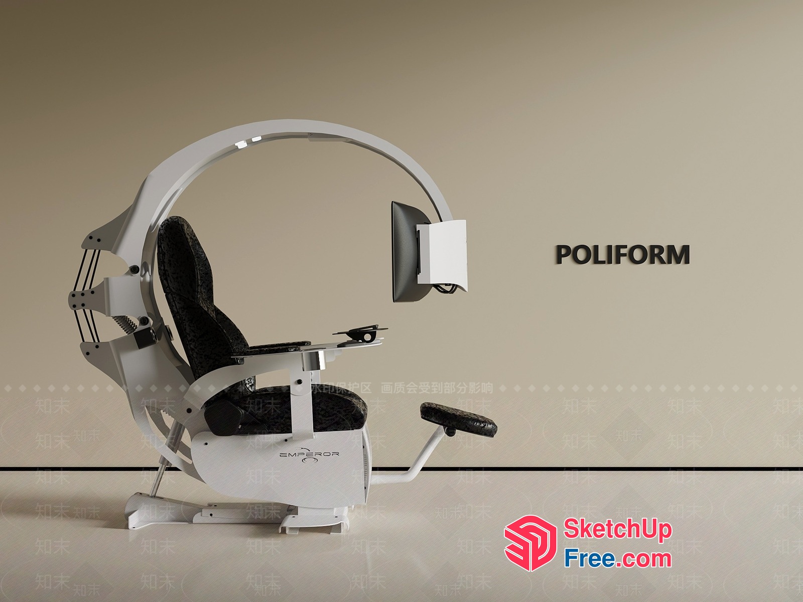 Poliform Emperor Chair 3D SketchUp File