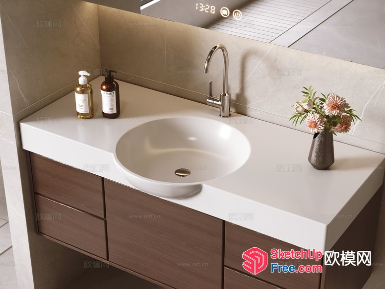 Clean And Modern Bathroom Vanity 3D SketchUp File