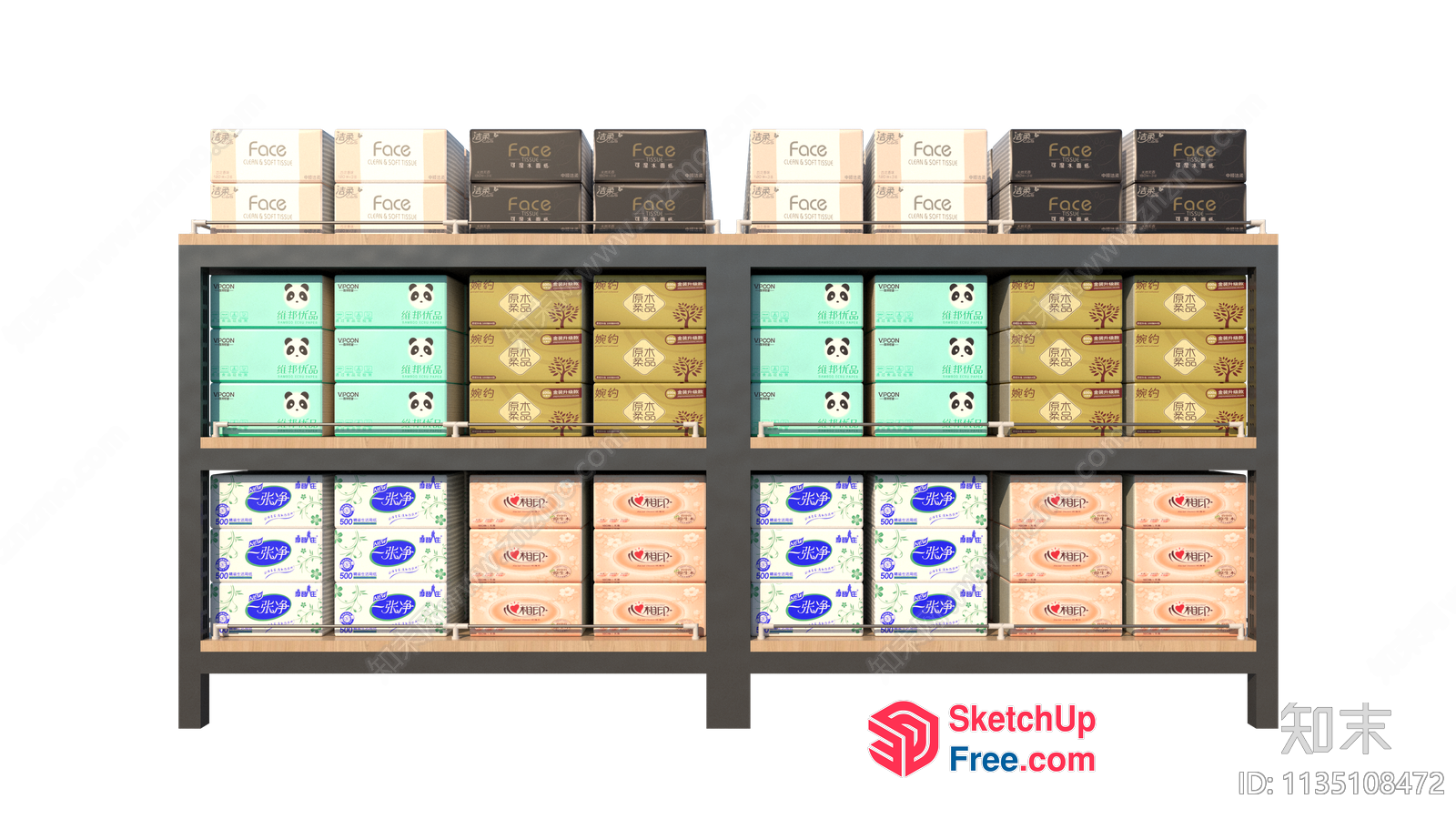 Shelves Of Various Packages 3D SketchUp File