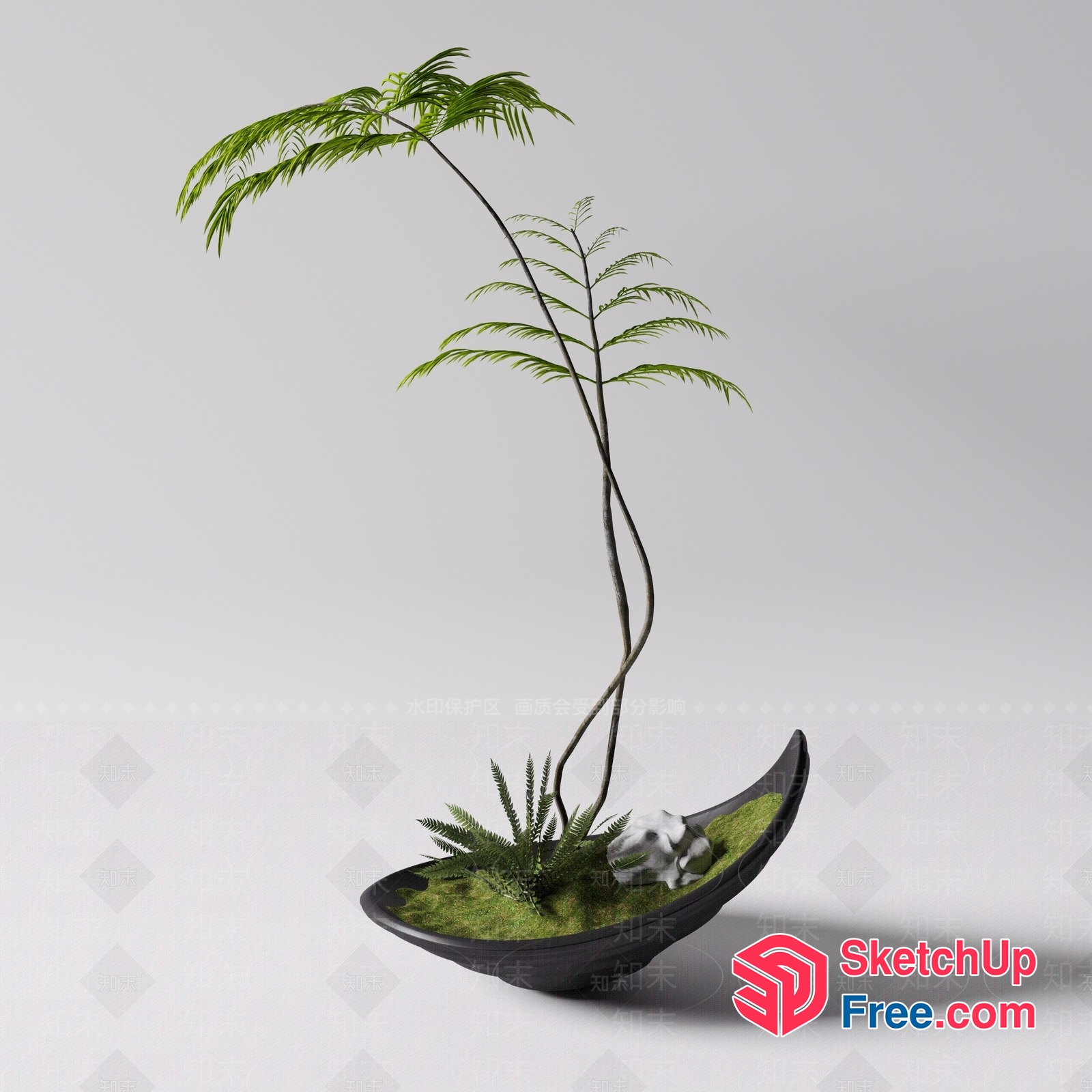 Serene Tropical Oasis 3D SketchUp File