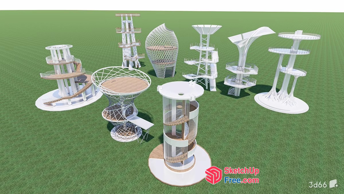 Futuristic Modern Architecture Designs 3D SketchUp File