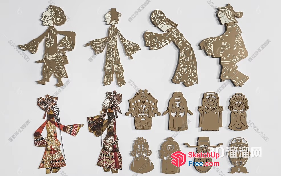 Traditional Chinese Puppetry Art 3D SketchUp File