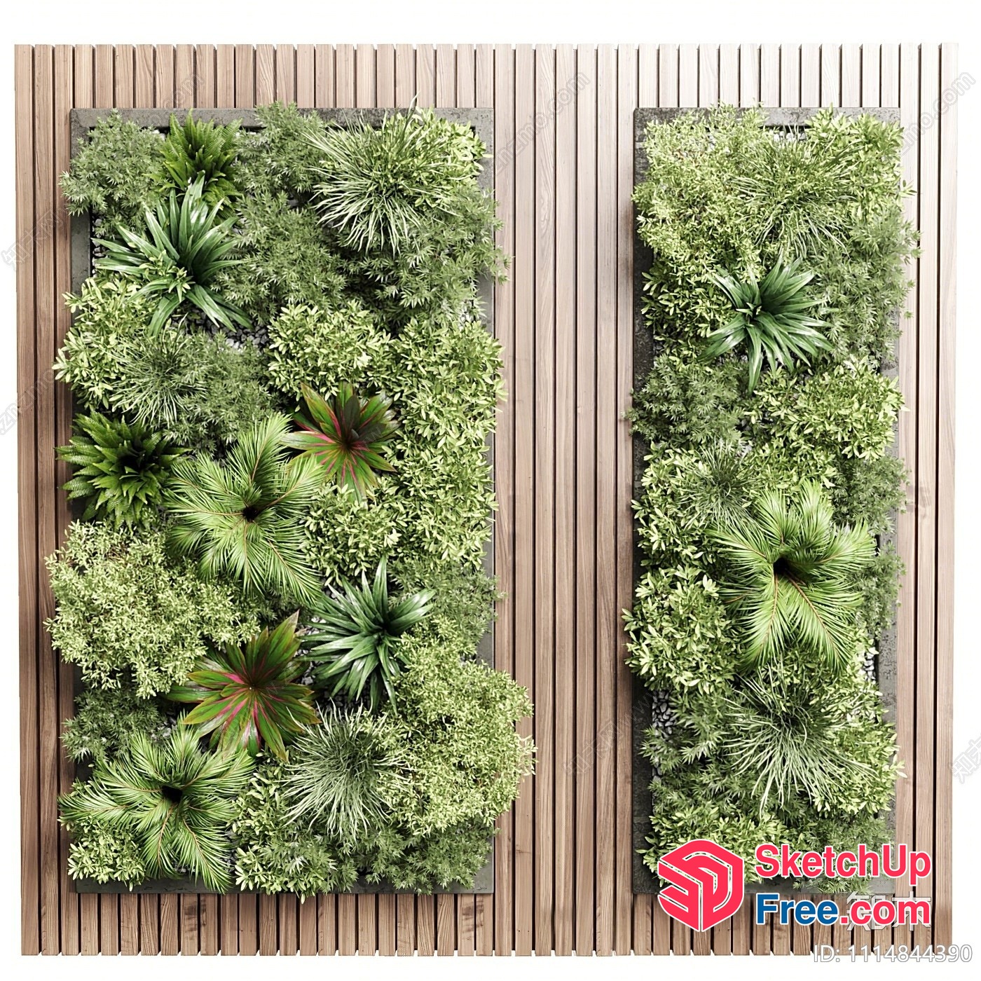 Green Wall Garden Decor 3D SketchUp File