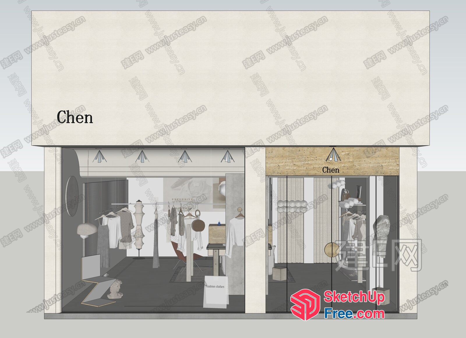 Chen Fashion Store 3D SketchUp File