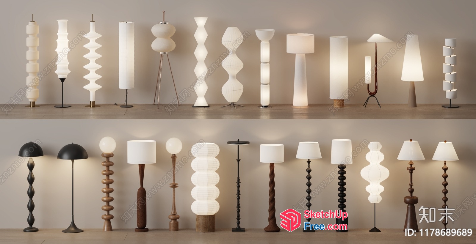 Modern And Elegant Floor Lamps For Ambiance 3D SketchUp File