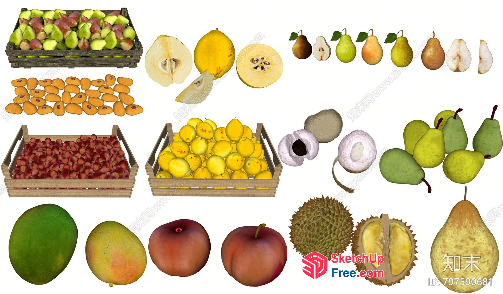 Fruits And Vegetables Collection 3D SketchUp File