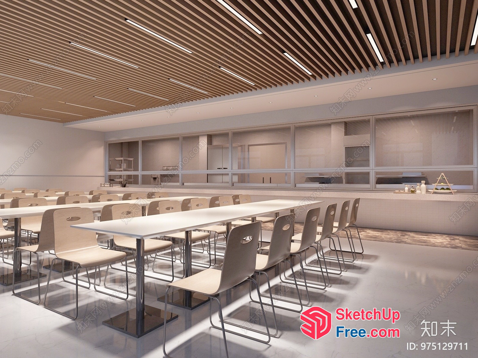Modern Minimalist Office Space 3D SketchUp File