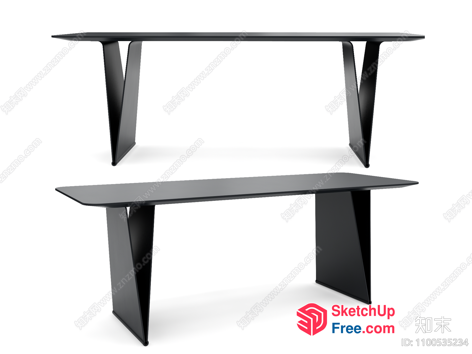 Modern Minimalist Office Desk 3D SketchUp File
