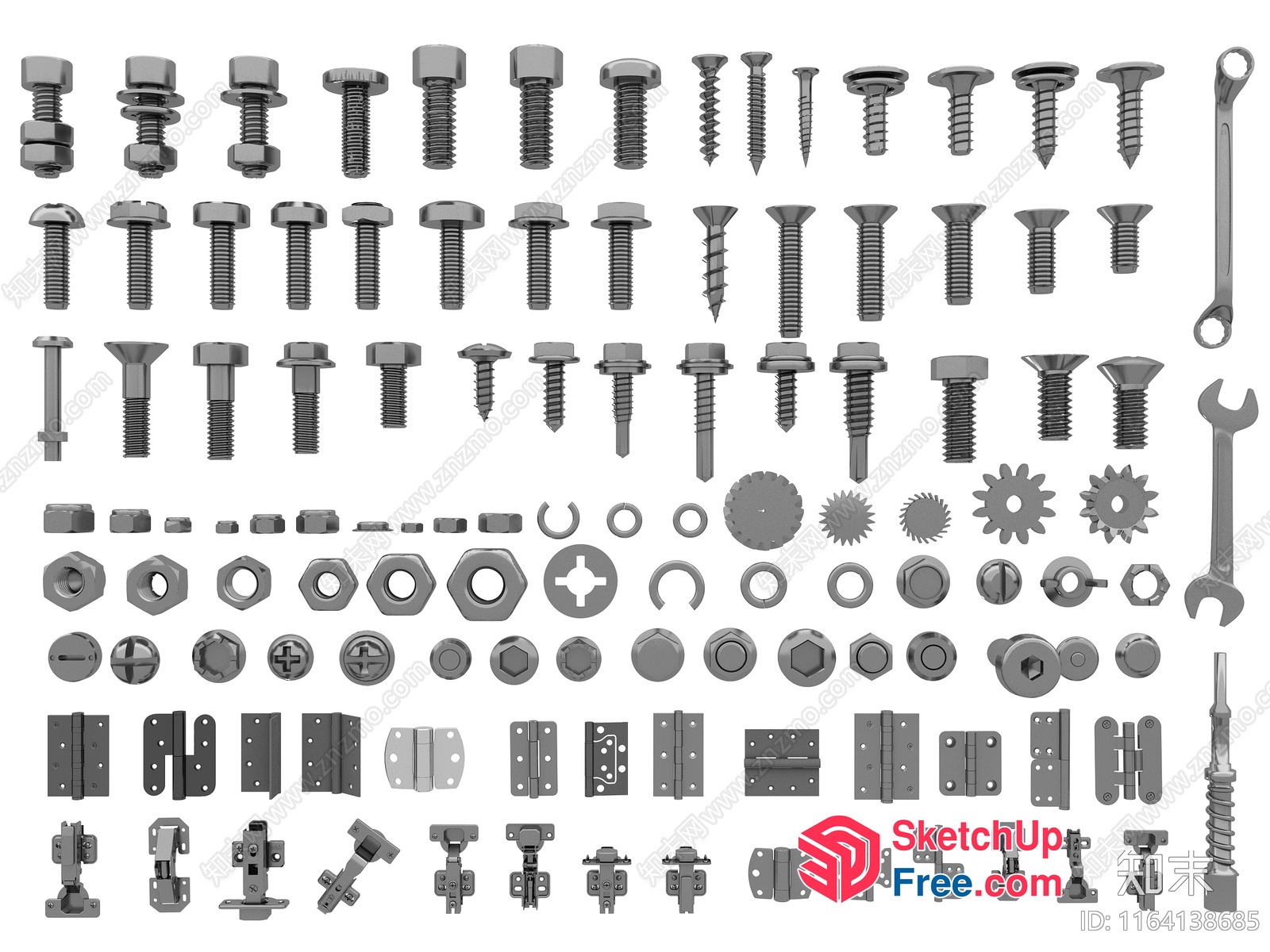 Screw And Hardware Collection 3D SketchUp File