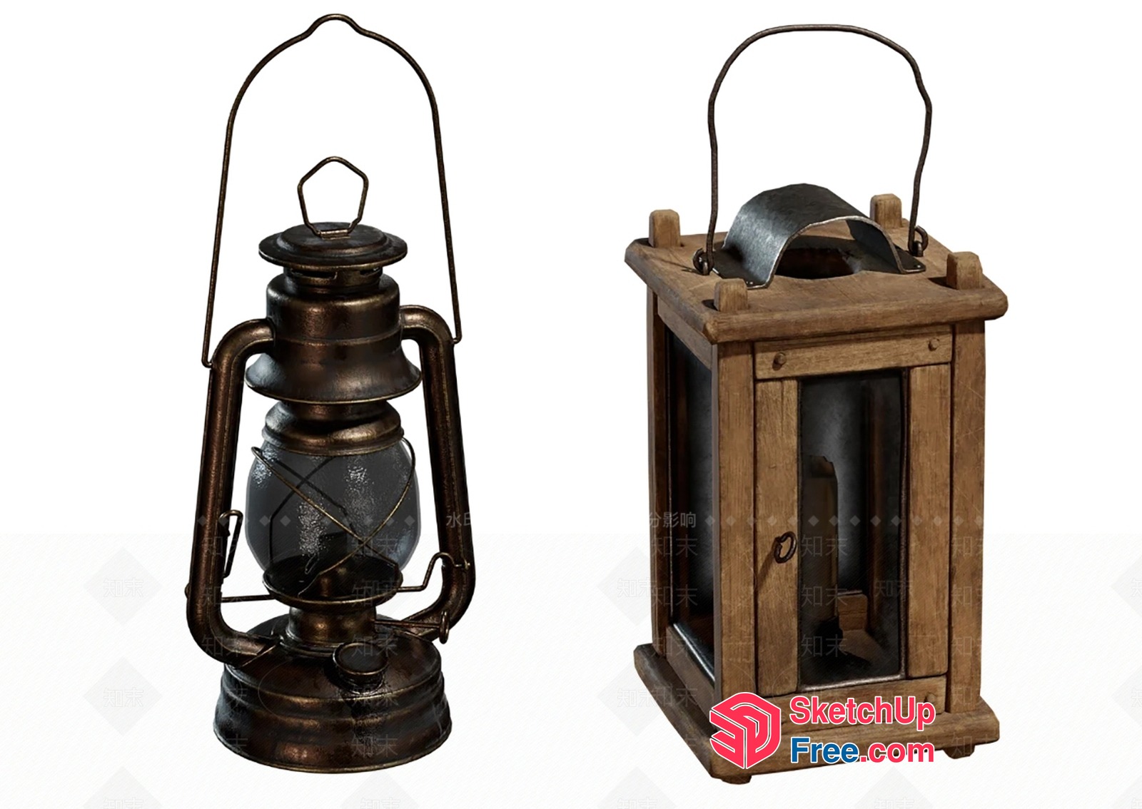 Old-Style Lamps For Outdoor Use 3D SketchUp File
