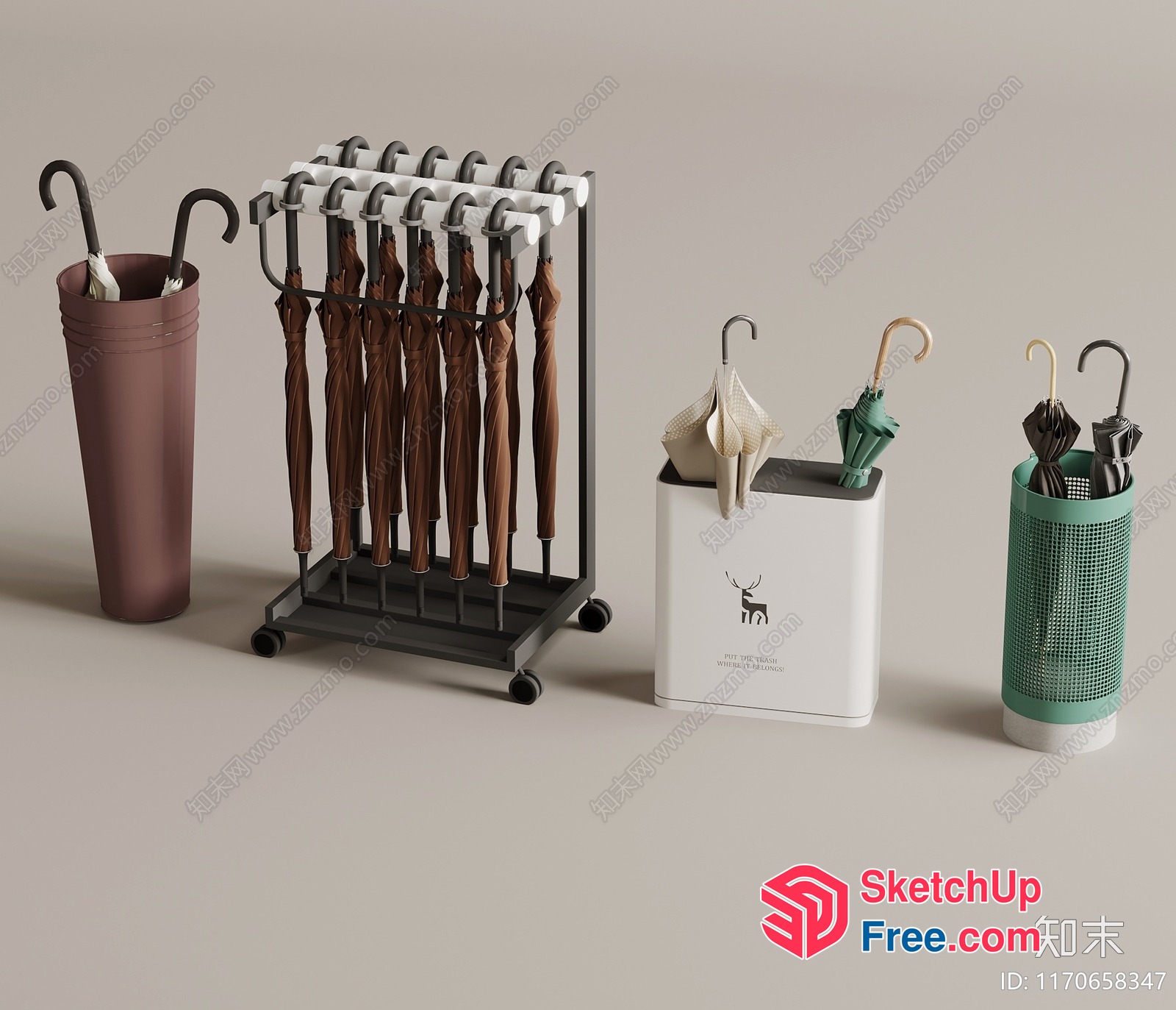 Umbrella Display And Storage Solutions 3D SketchUp File