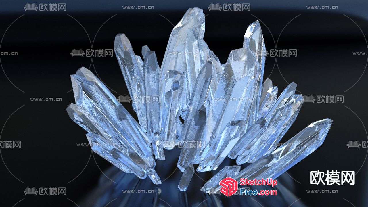 Cluster Of Crystals 3D SketchUp File