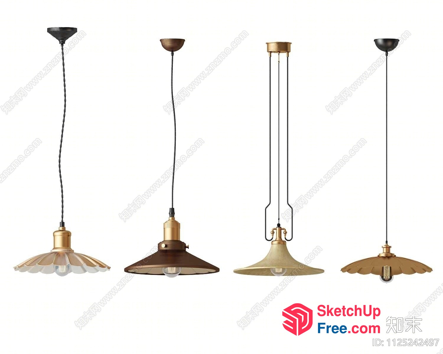 Vintage Style Hanging Lights For Traditional Interiors 3D SketchUp File