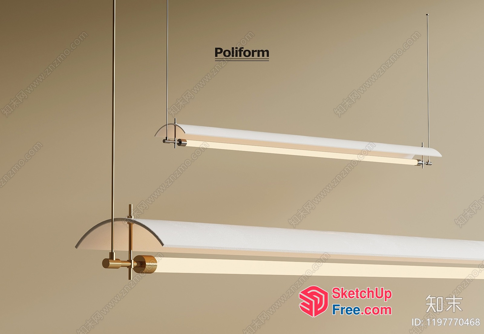 Sleek And Modern Lighting Fixture 3D SketchUp File