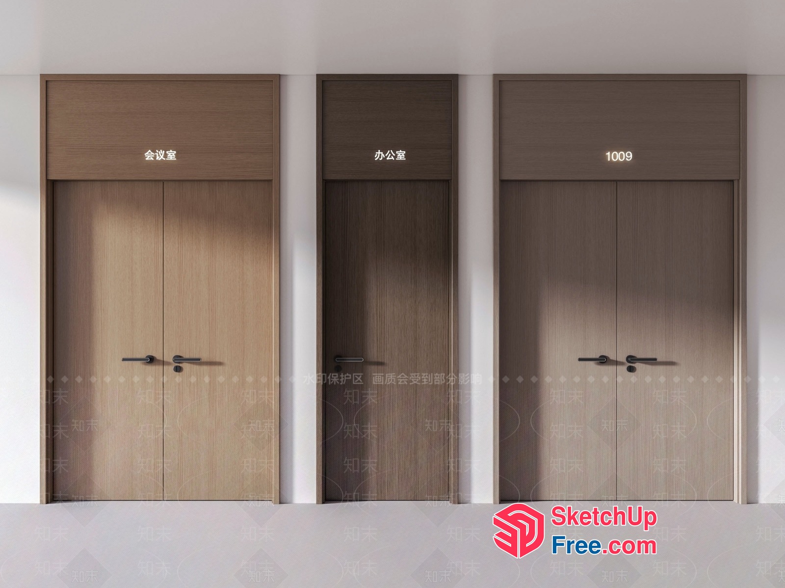 Elevator Doors And Hallway 3D SketchUp File