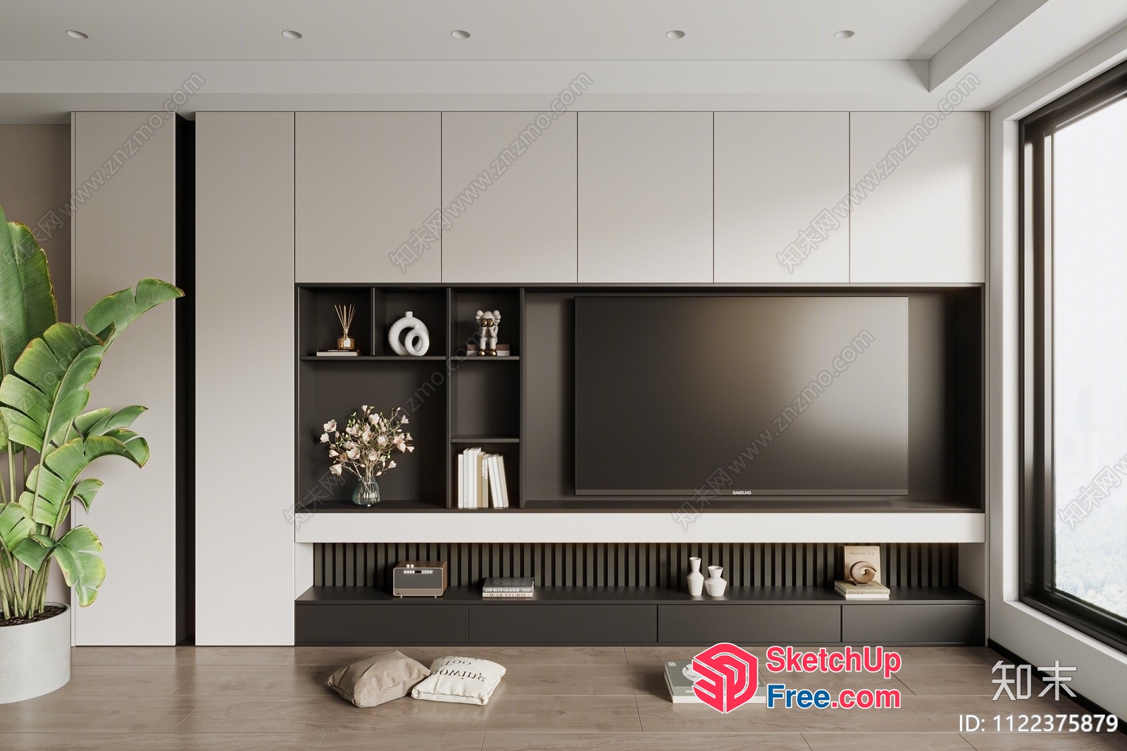 Modern Minimalist Living Room Interior 3D SketchUp File