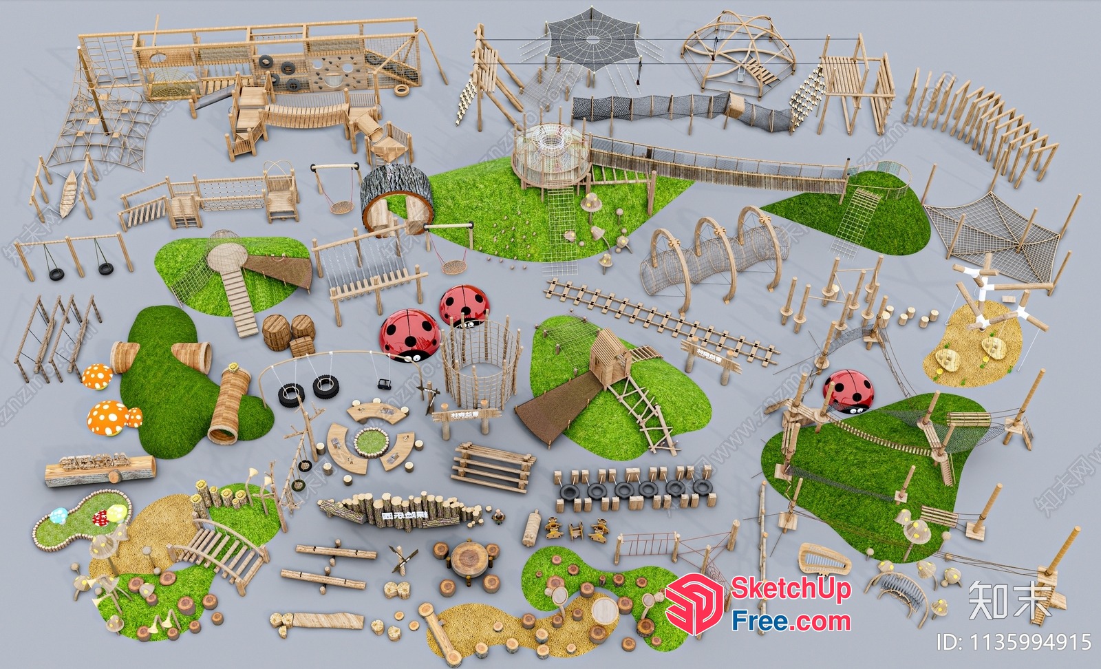 3D Models Of Playground Equipment 3D SketchUp File