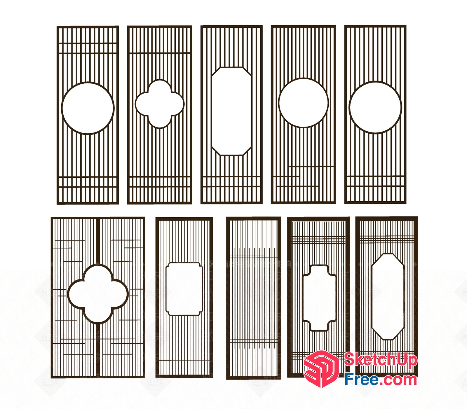 Decorative Metal Room Dividers 3D SketchUp File