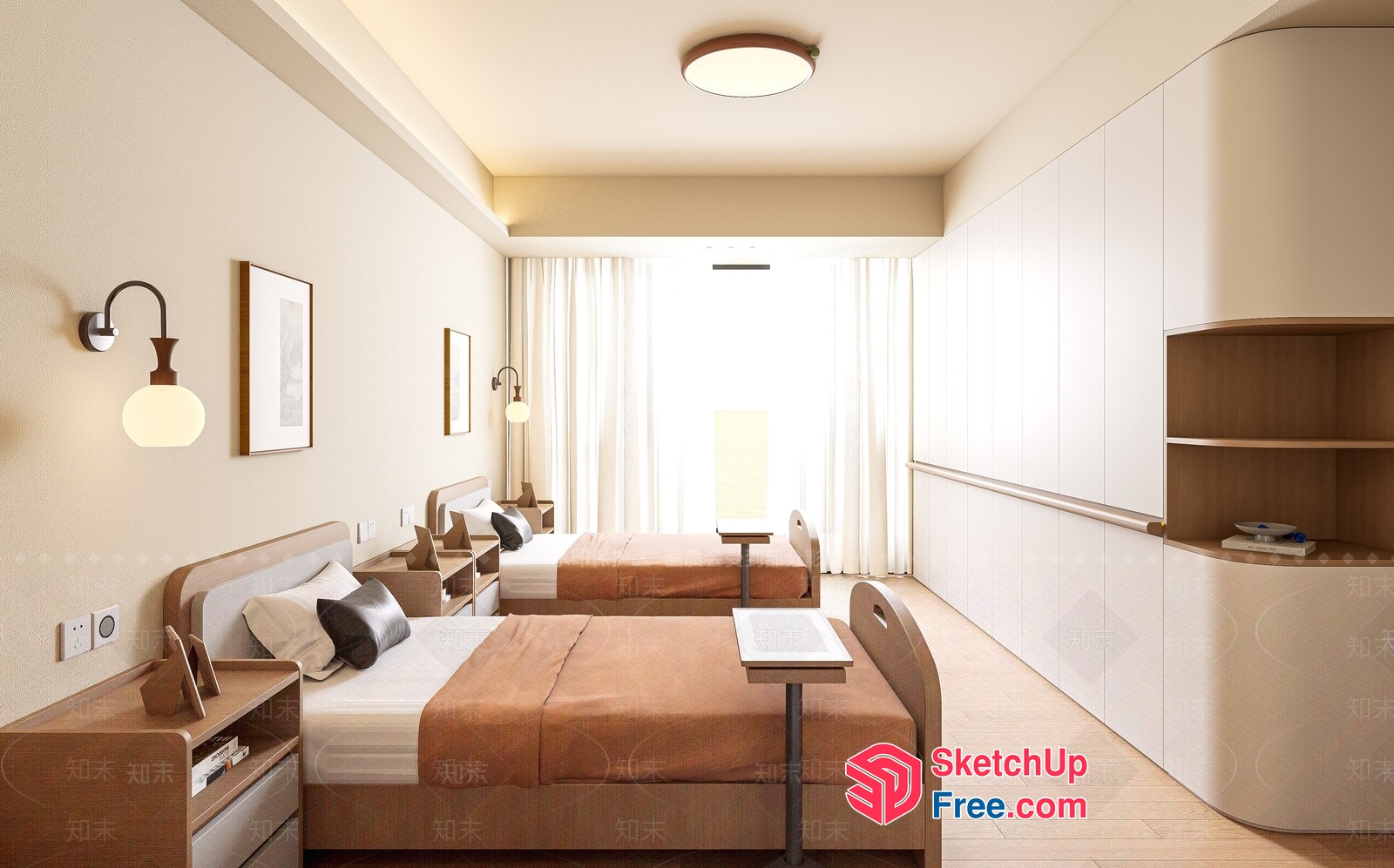 Modern Minimalist Bedroom Interior Design 3D SketchUp File