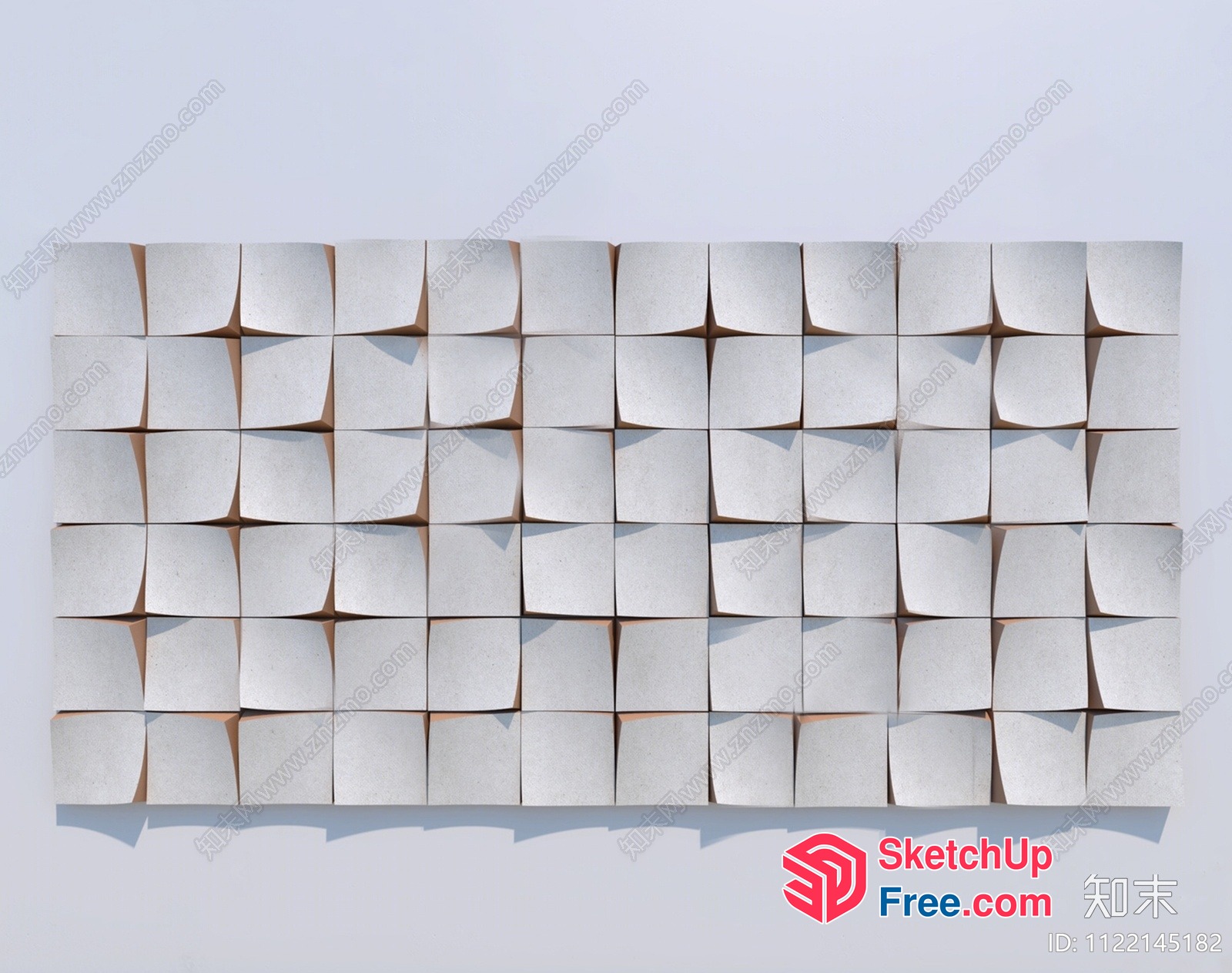3D White Wall Decorations 3D SketchUp File