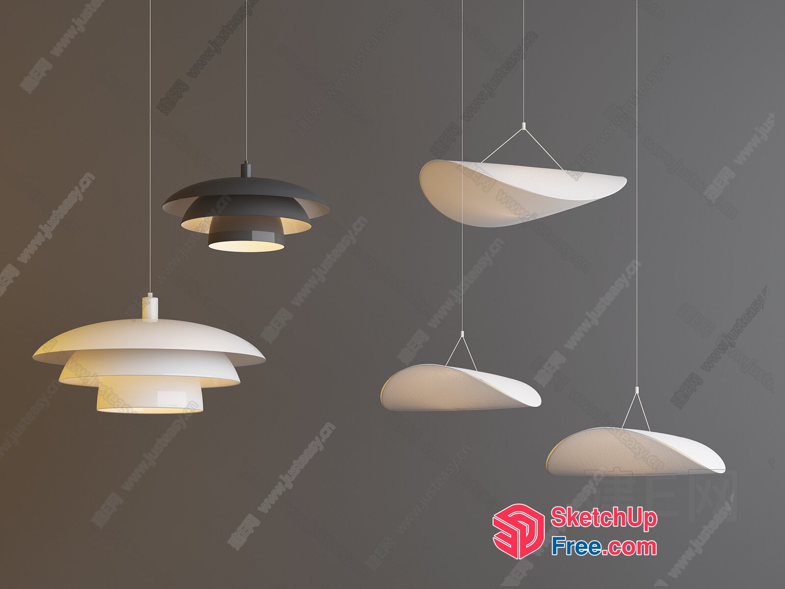 Modern Minimalist Ceiling Lighting Fixtures 3D SketchUp File