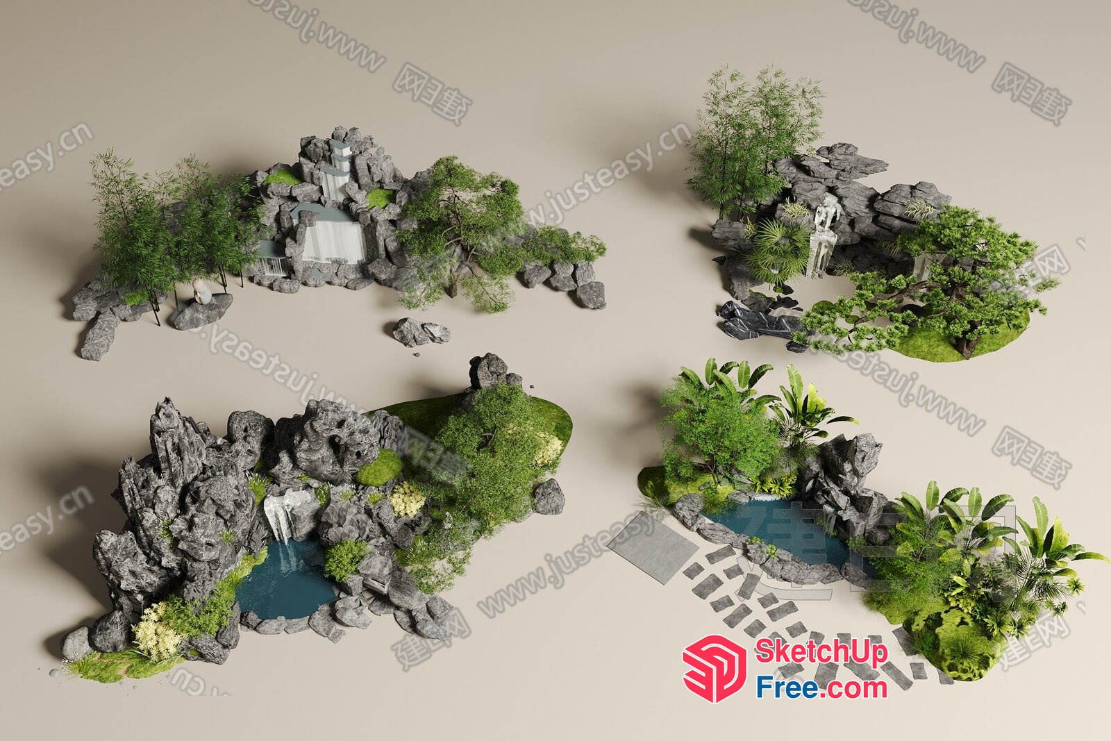 Serene Garden Oasis 3D SketchUp File