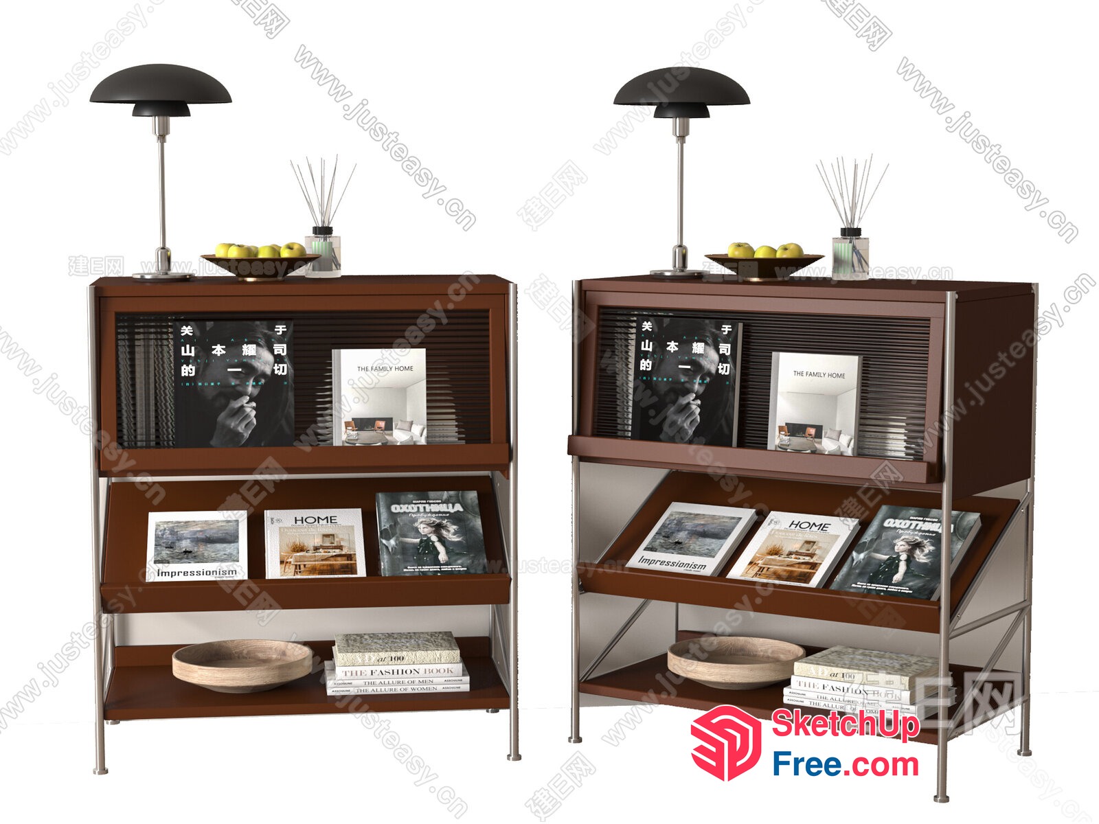Modern Minimalist Bookshelf Collection 3D SketchUp File