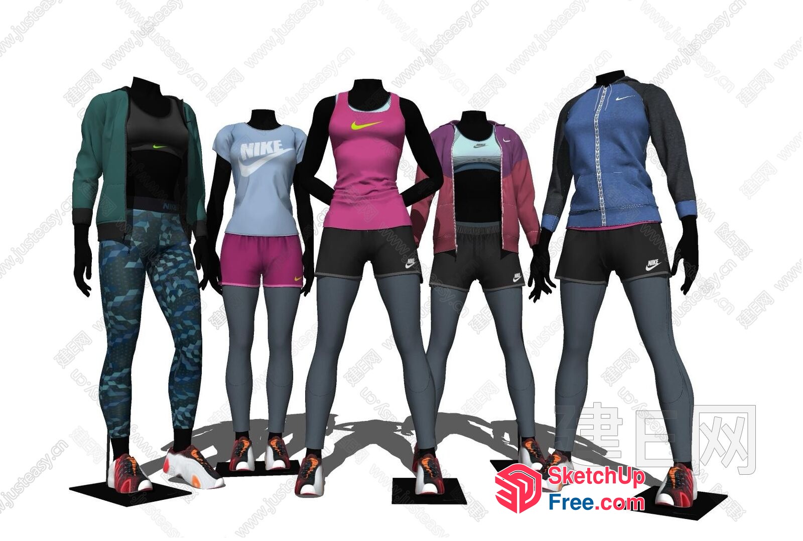 Athletic Apparel Collection 3D SketchUp File