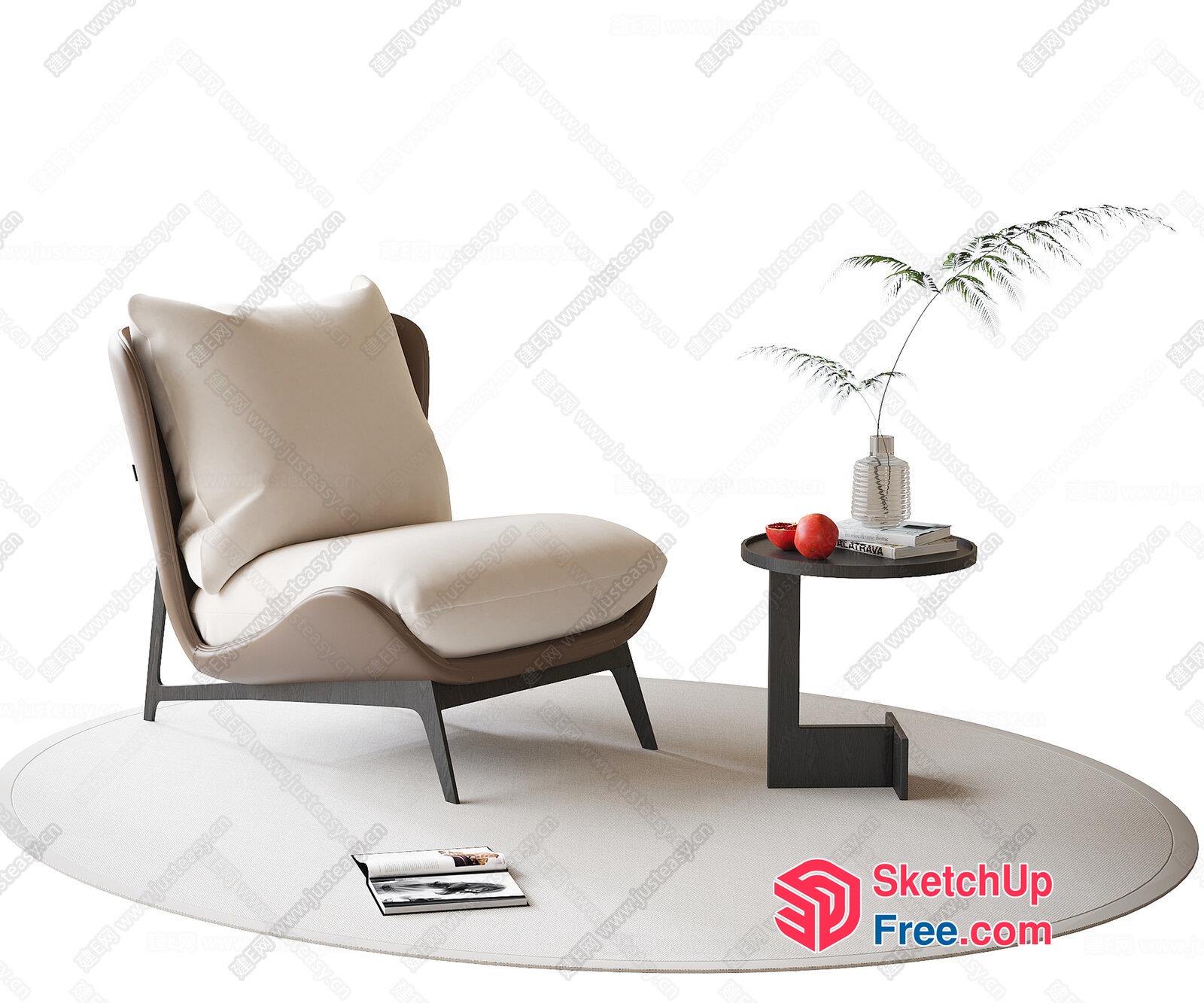 Modern Minimalist Living Room Interior 3D SketchUp File