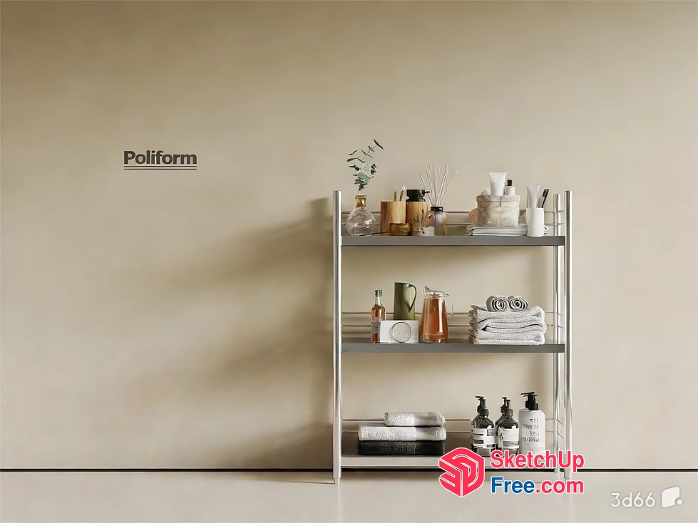 Poliform Bathroom Shelf 3D SketchUp File