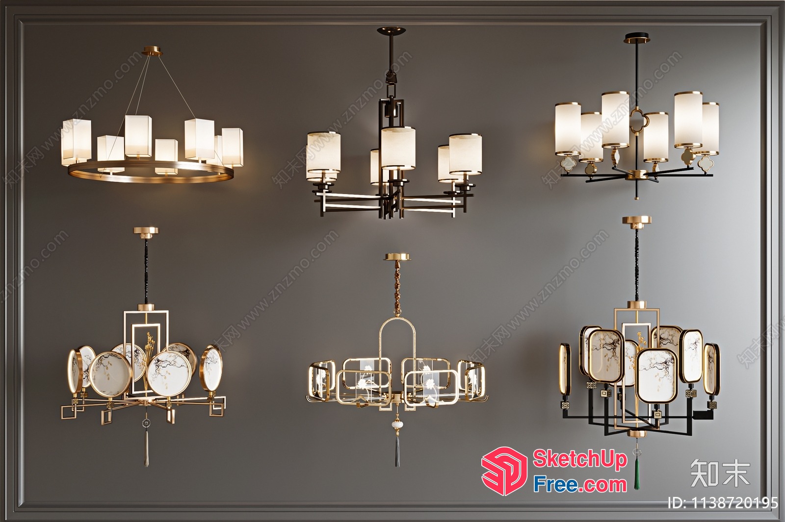 Luxurious Modern Chandeliers 3D SketchUp File