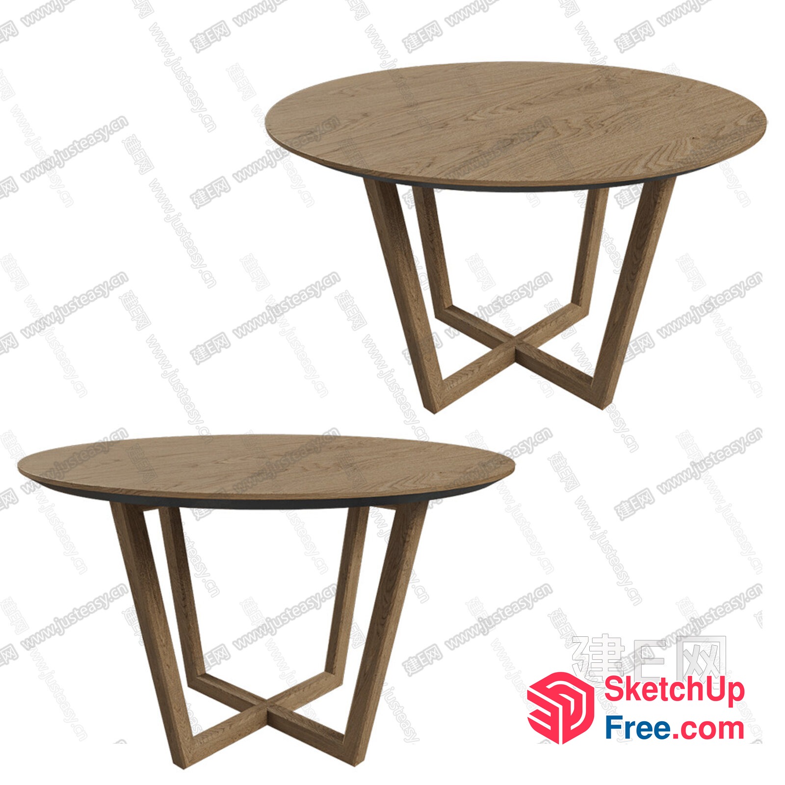 Simple Wooden Tables 3D SketchUp File