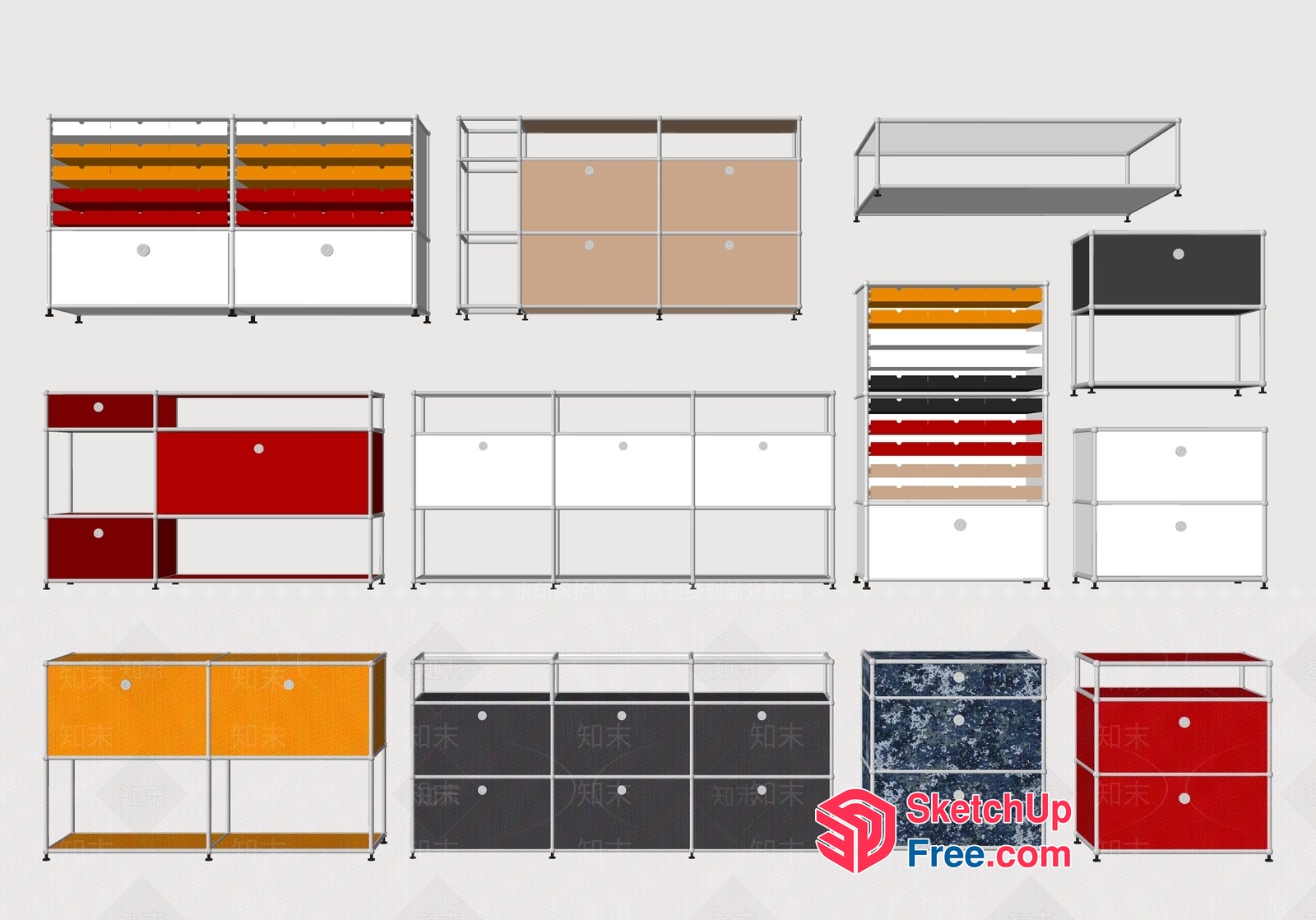 Modern Furniture Arrangement 3D SketchUp File