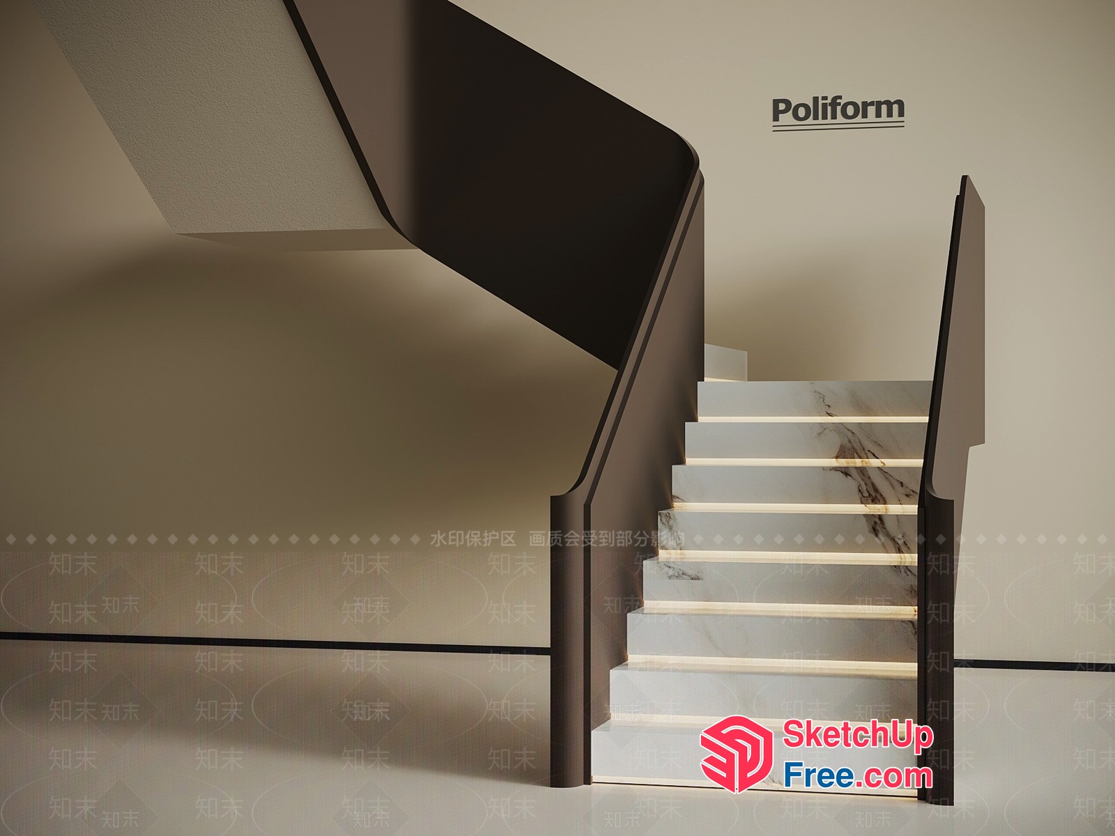 Poliform Staircase 3D SketchUp File