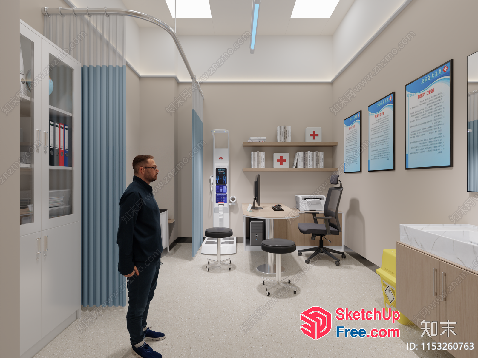 Modern Office Space With Skilled Professional 3D SketchUp File